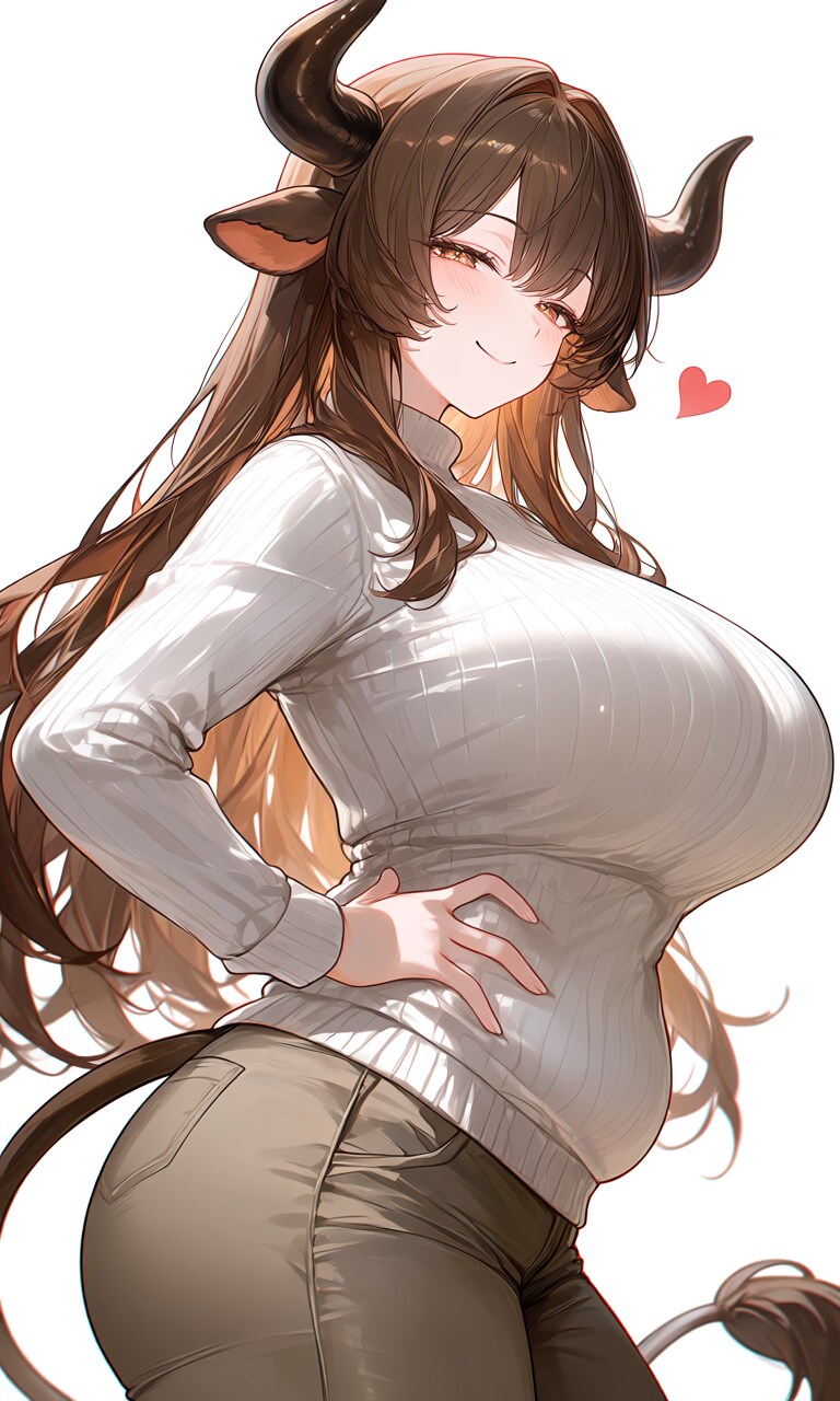 牛おねーさん(PixAI)