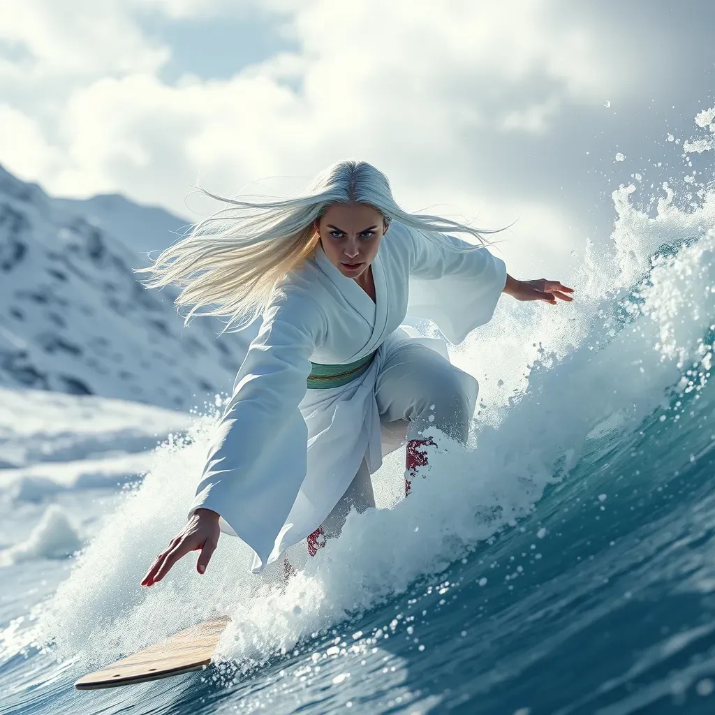 高速で迫る雪女