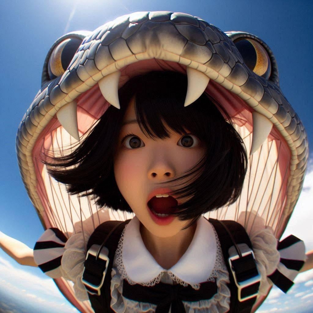 スカイダイビングで大はしゃぎノコ