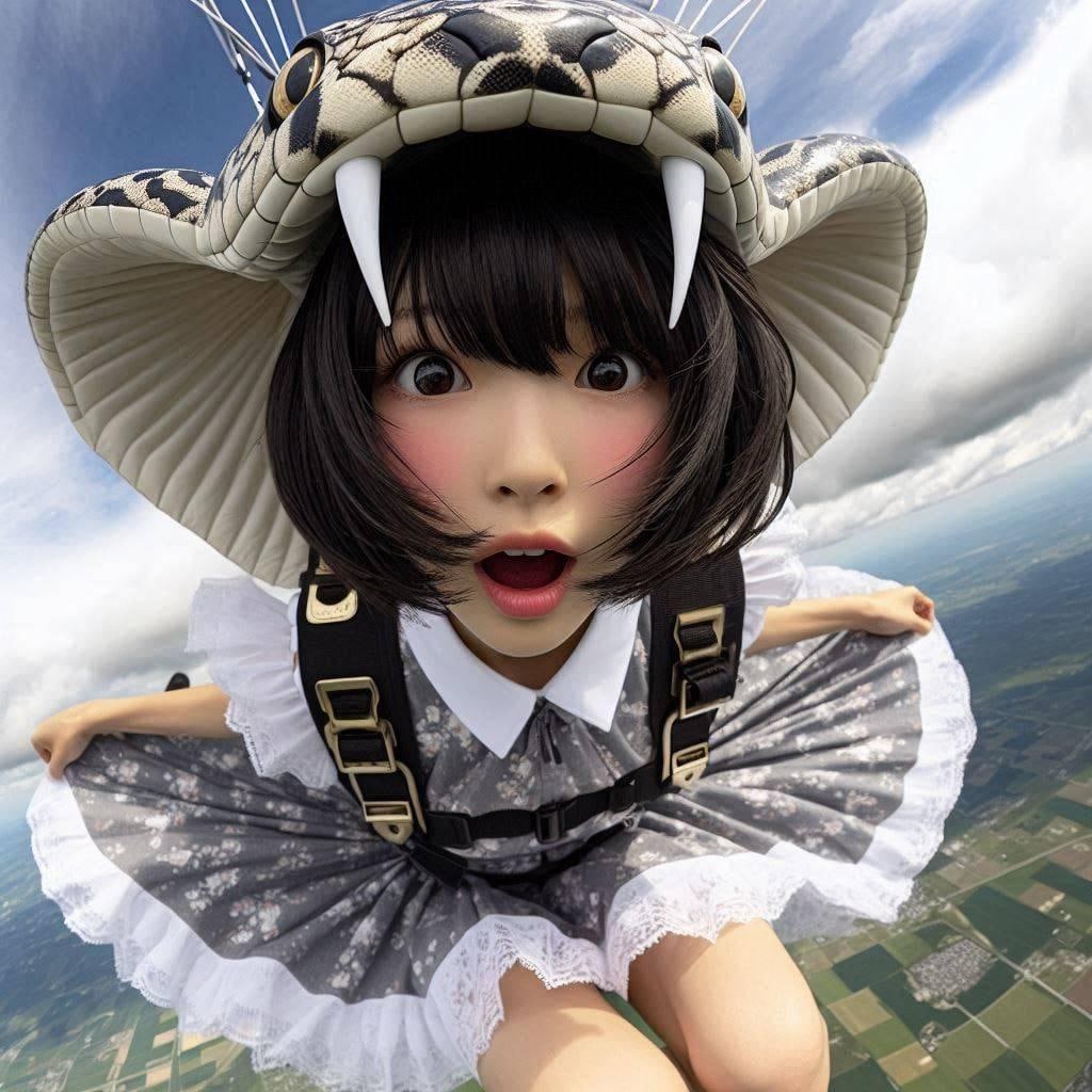 スカイダイビングで大はしゃぎノコ