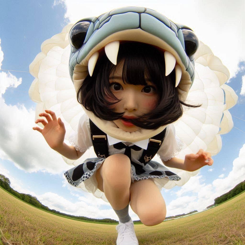 スカイダイビングで大はしゃぎノコ