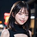 タートルネック黒クロップトップ 6枚目