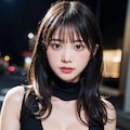 タートルネック黒クロップトップ 5枚目
