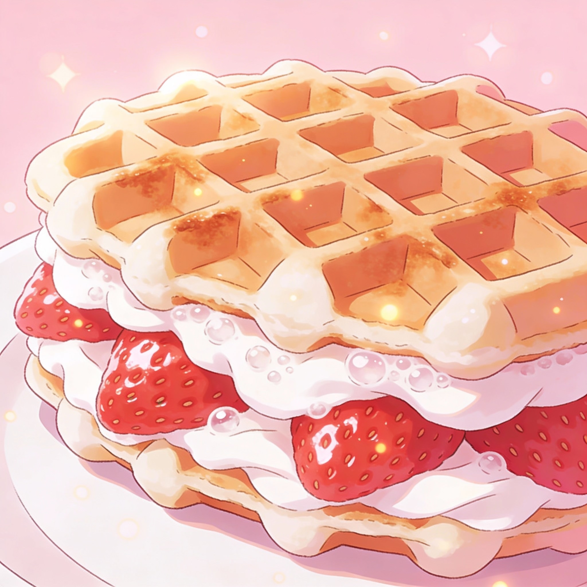 イチゴワッフル | の人気AIイラスト・グラビア