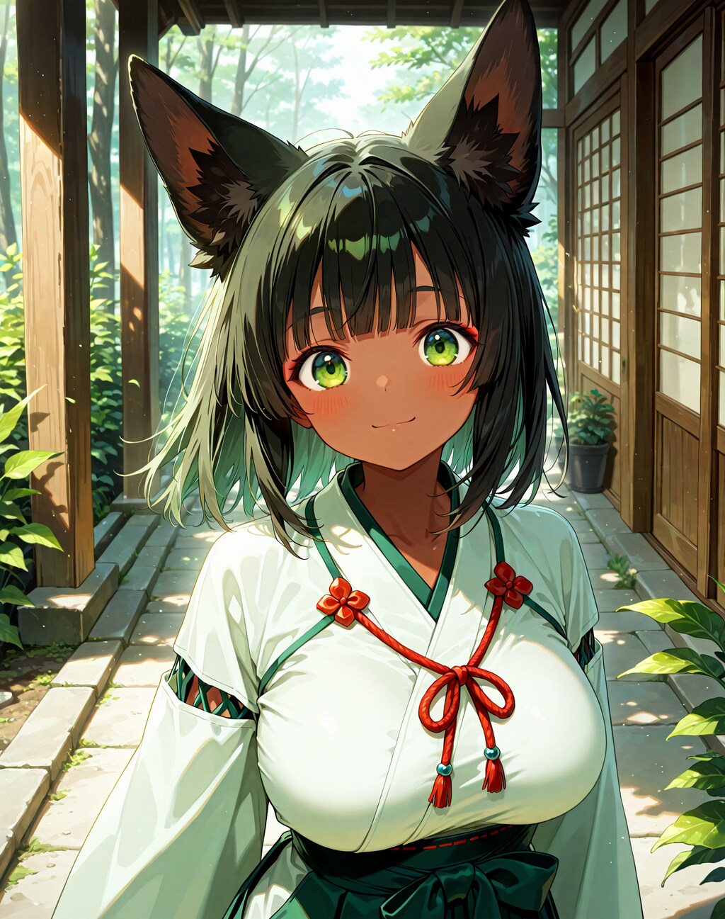 イメチェン黒狐さんと桃狐ちゃんと紫狐ちゃん