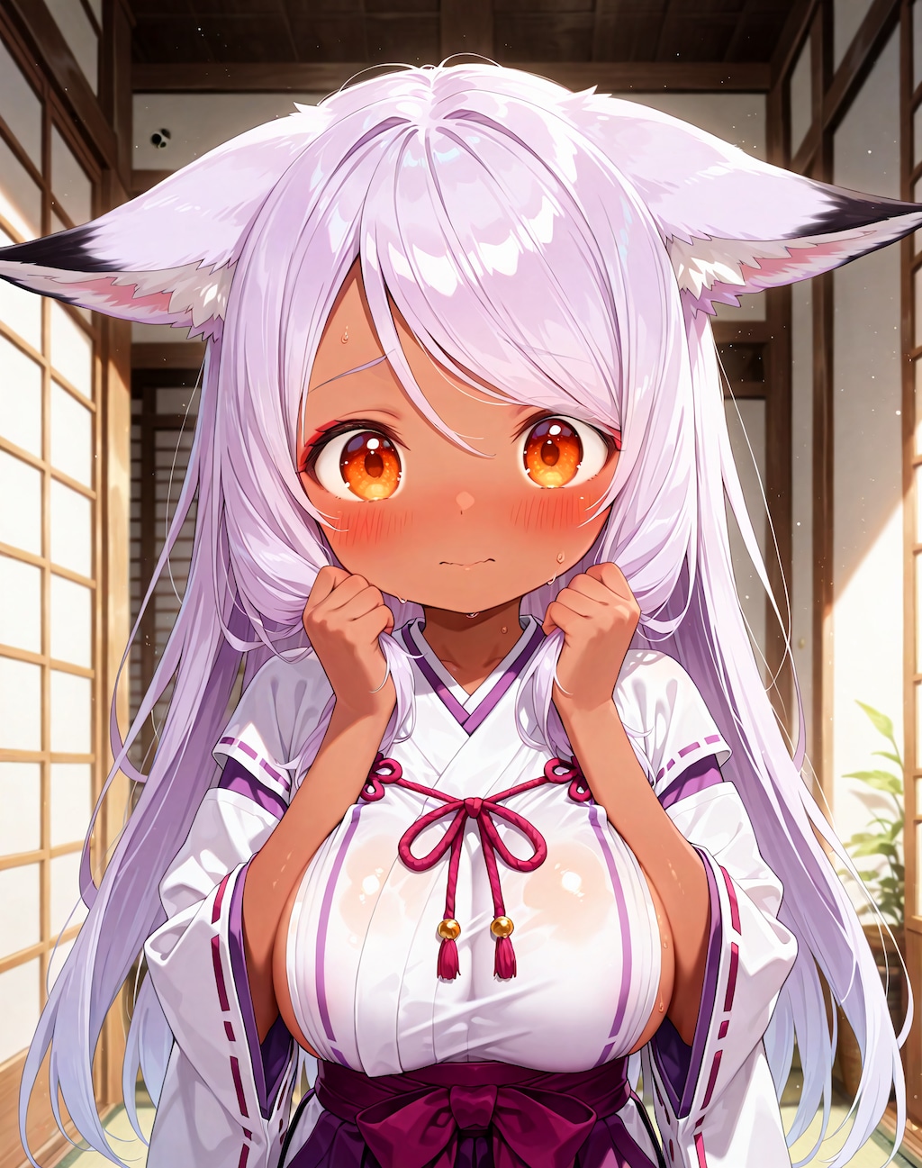 イメチェン黒狐さんと桃狐ちゃんと紫狐ちゃん