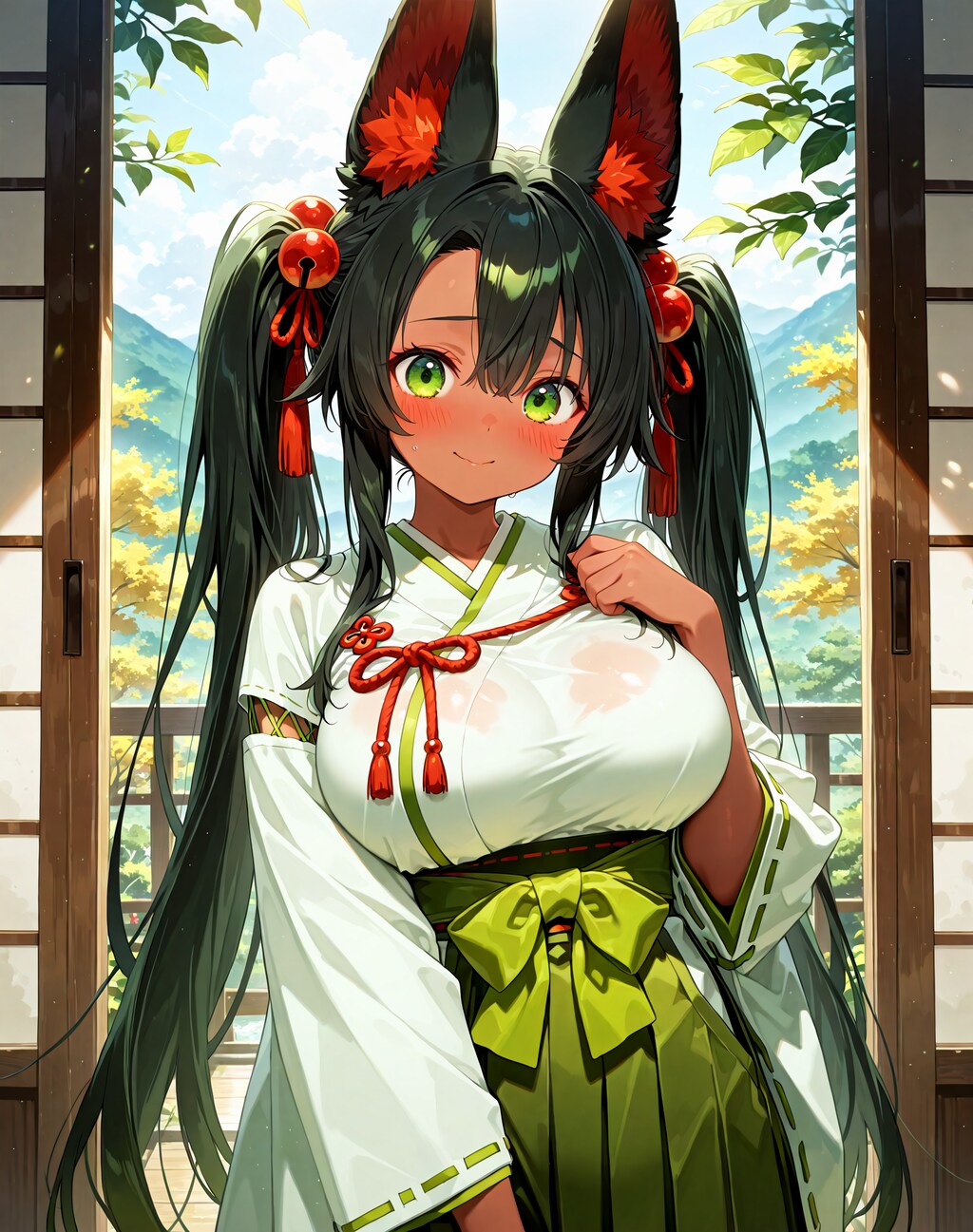 イメチェン黒狐さんと桃狐ちゃんと紫狐ちゃん