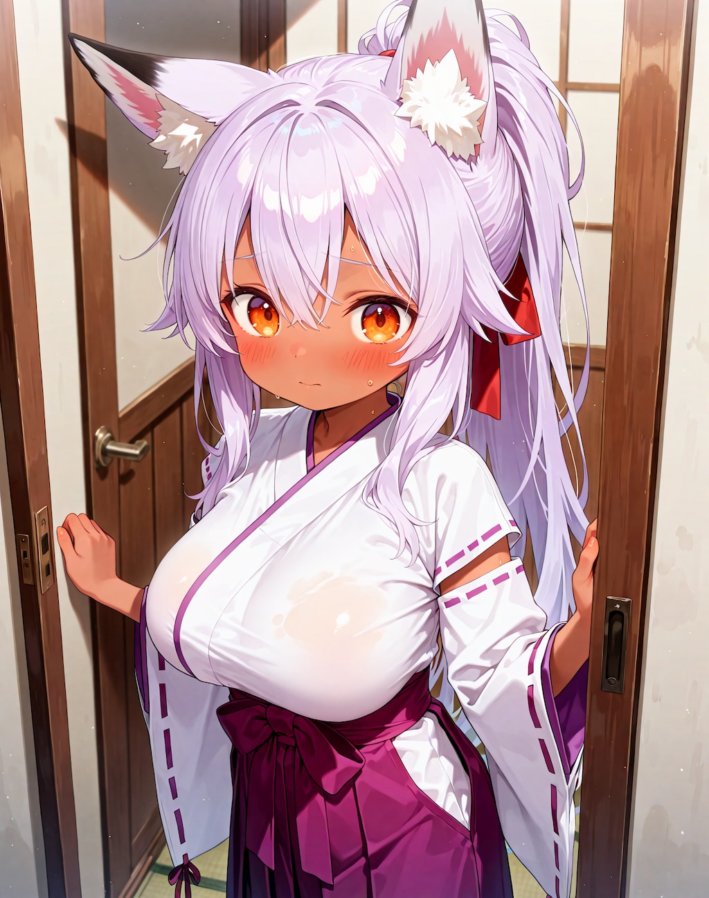 イメチェン黒狐さんと桃狐ちゃんと紫狐ちゃん