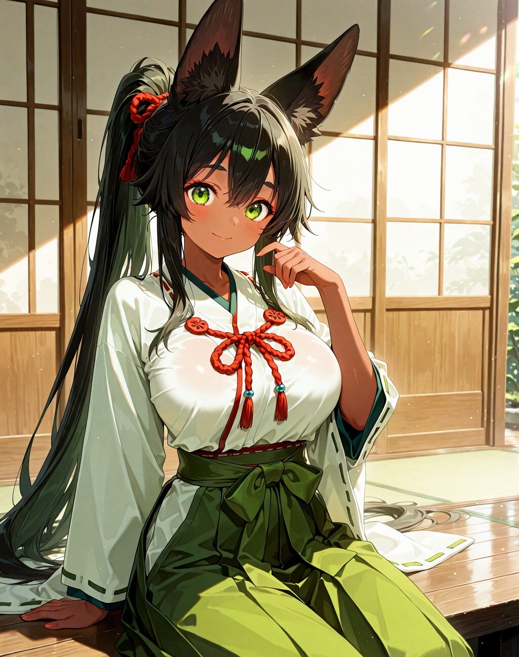 イメチェン黒狐さんと桃狐ちゃんと紫狐ちゃん