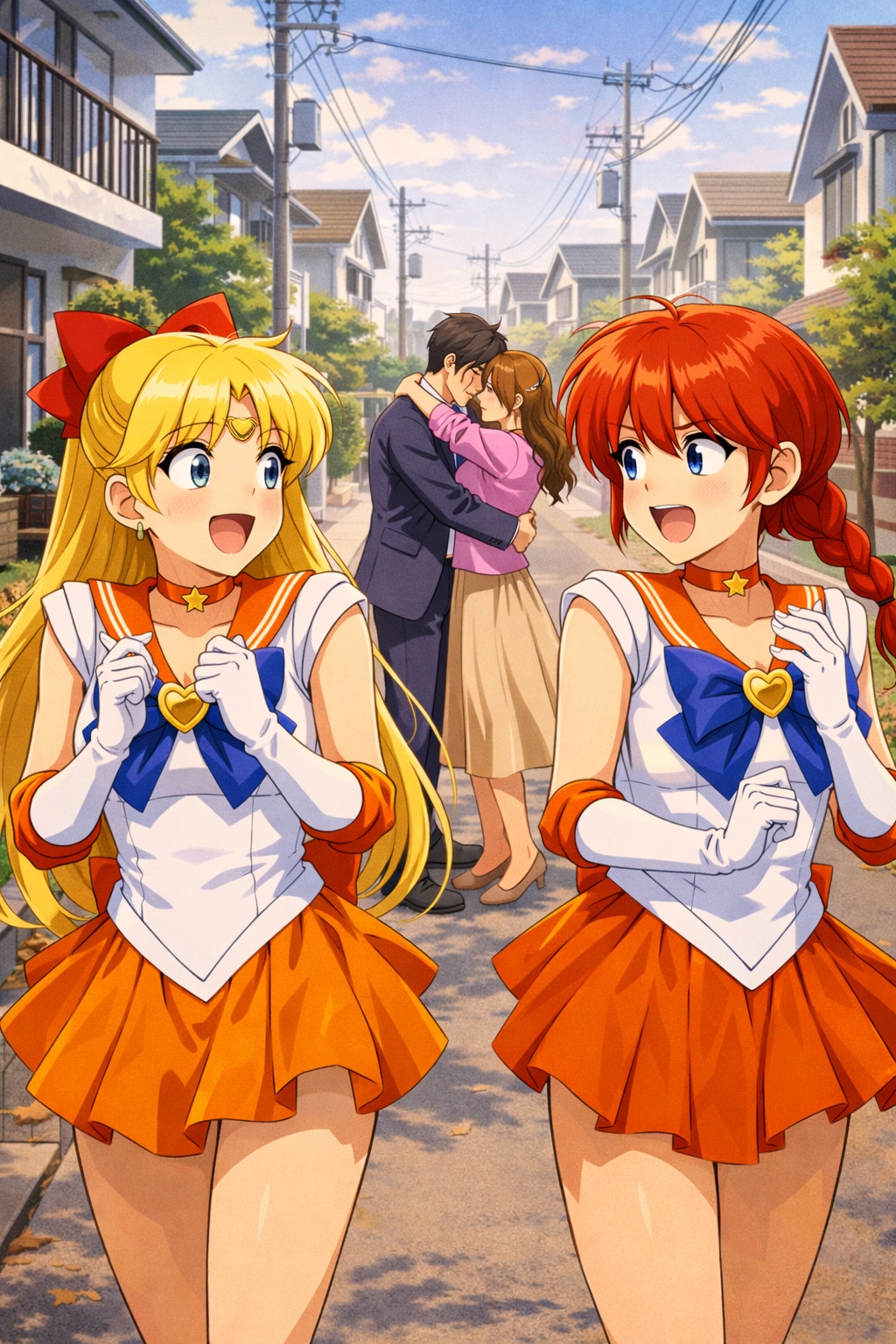 美少女戦士セーラーヴィーナス&セーラーヴィーらん第四話 | の人気AIイラスト・グラビア