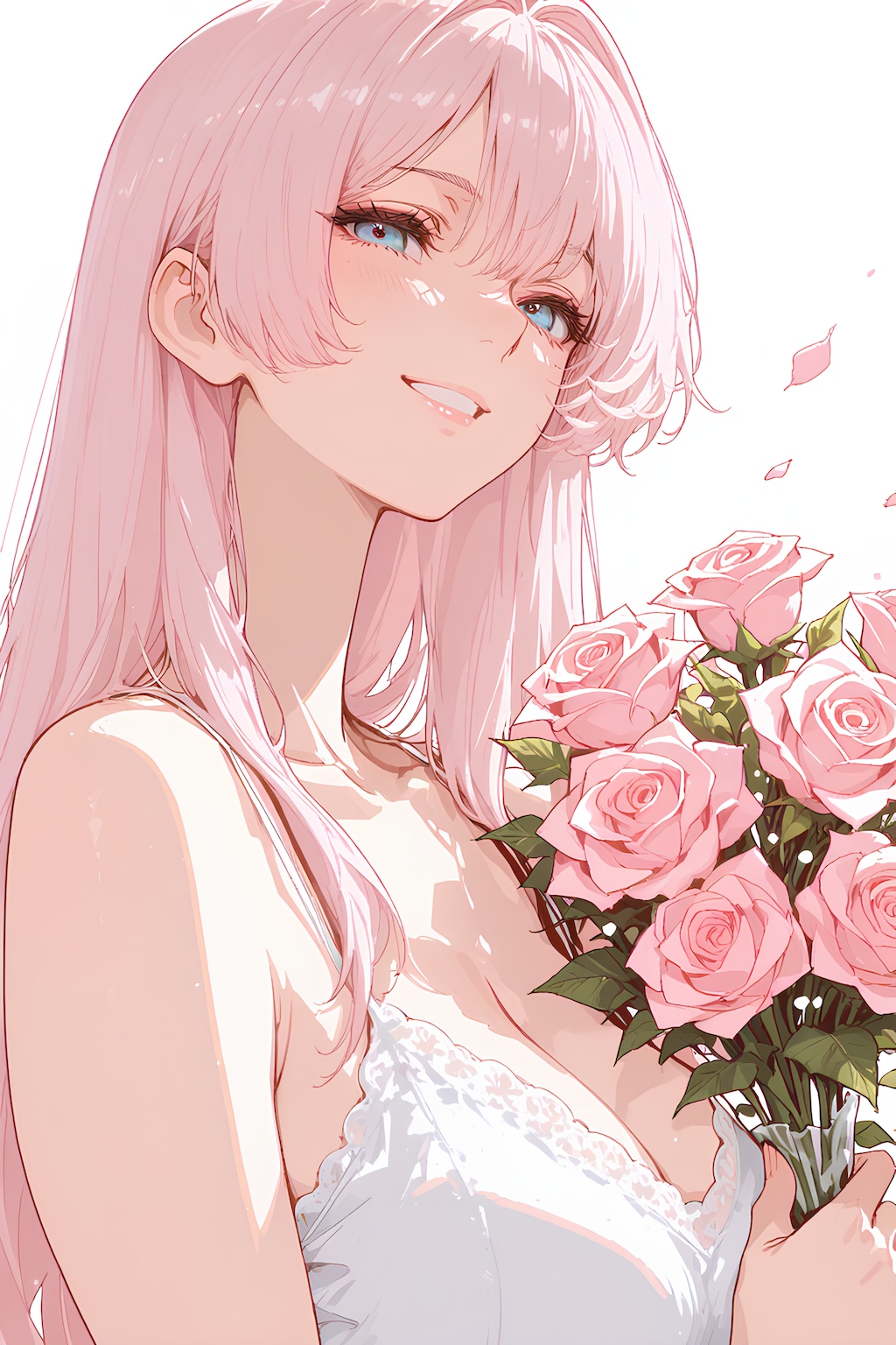 薔薇とキャミソール