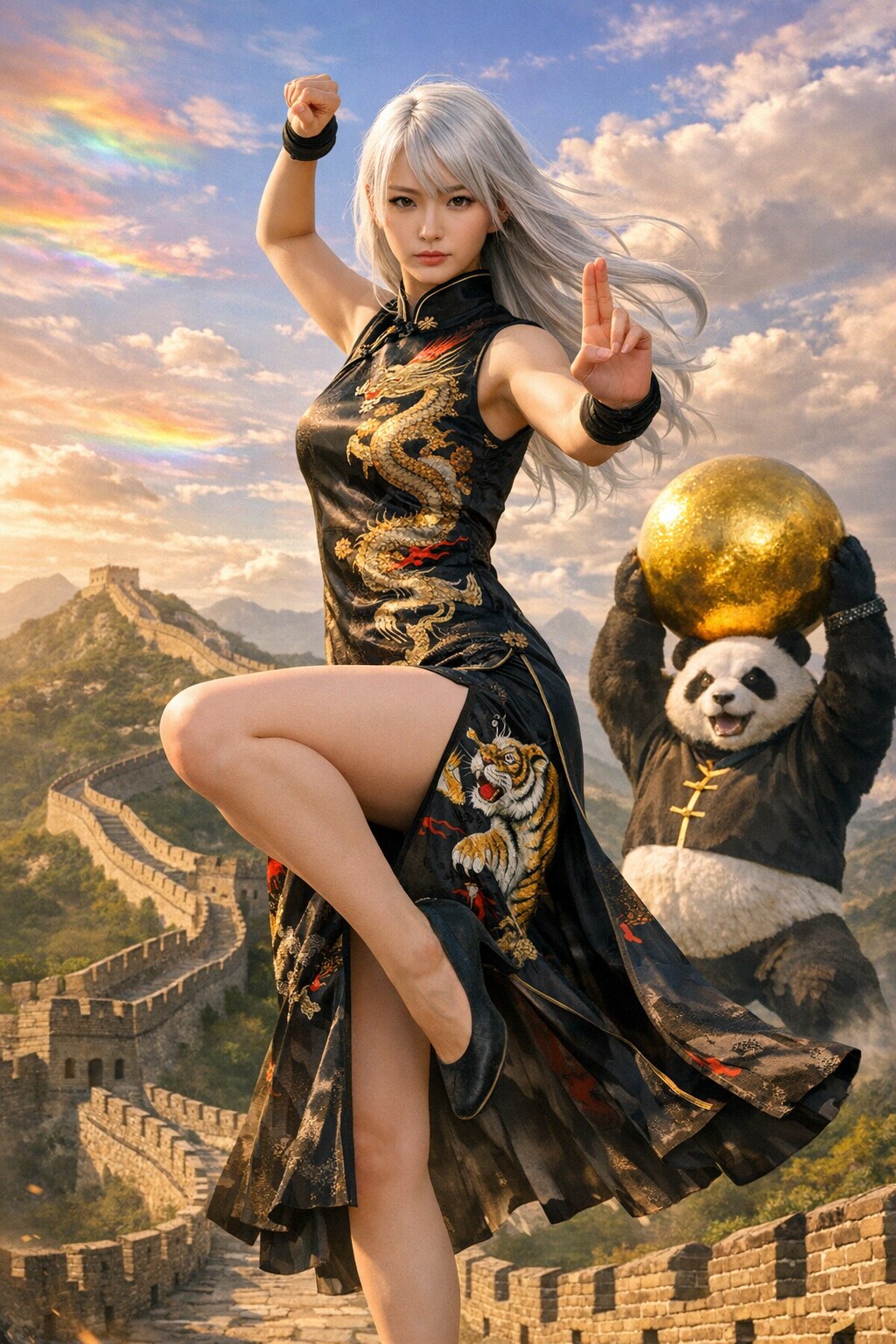 チャイナドレスの人