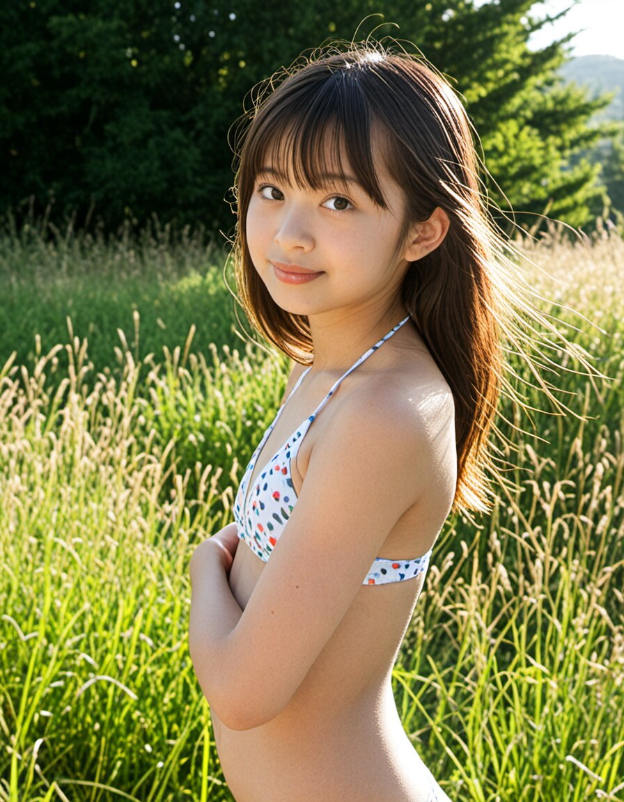 森林でポートレート撮影_82