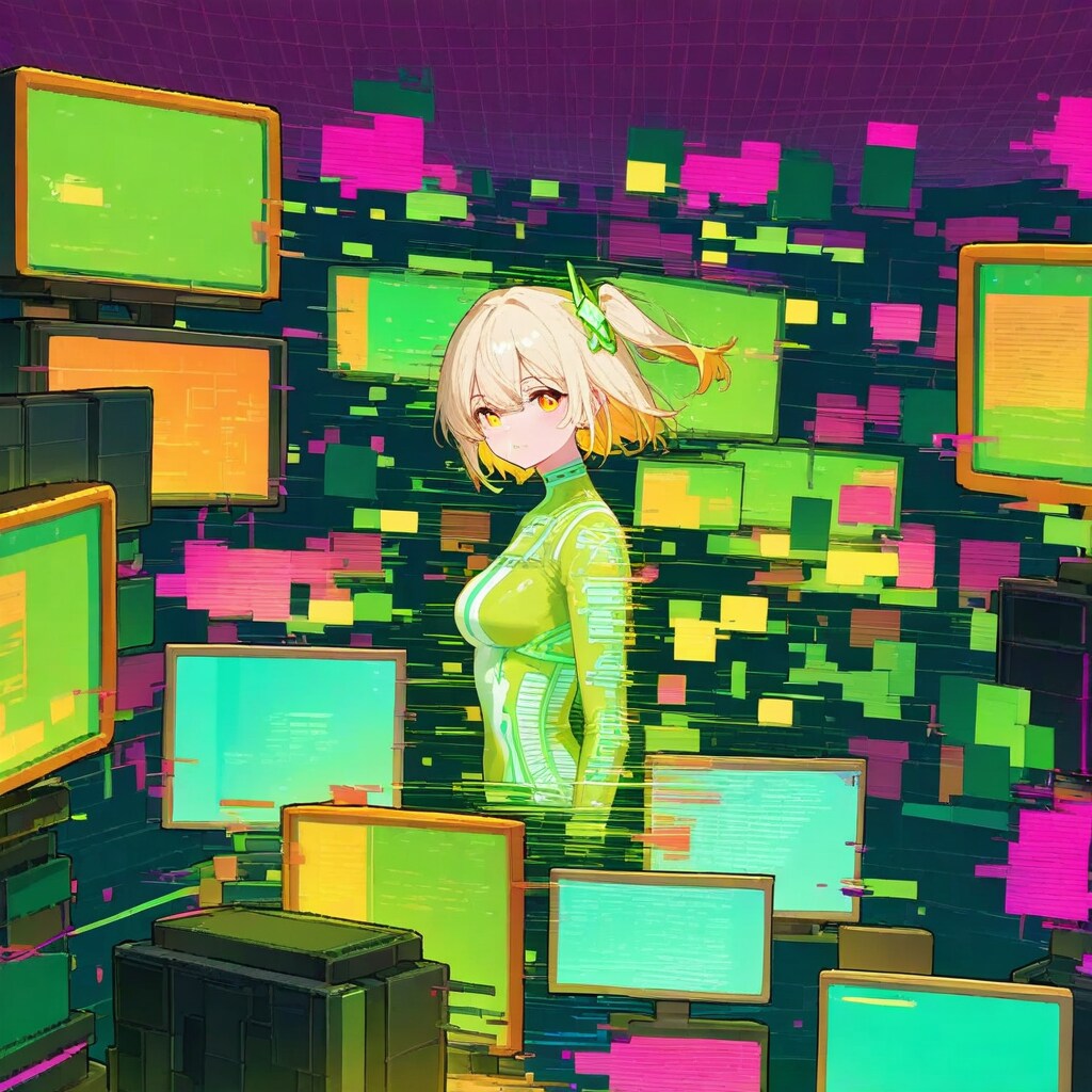 グリッチガール | の人気AIイラスト・グラビア