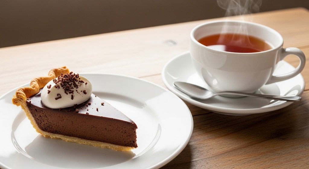 デザートのチョコレートパイ