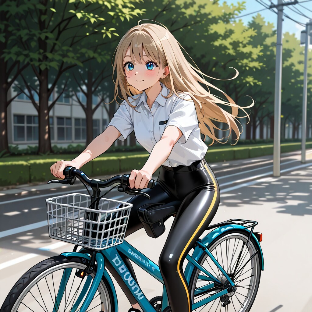 MOKA実力テスト　自転車 | の人気AIイラスト・グラビア