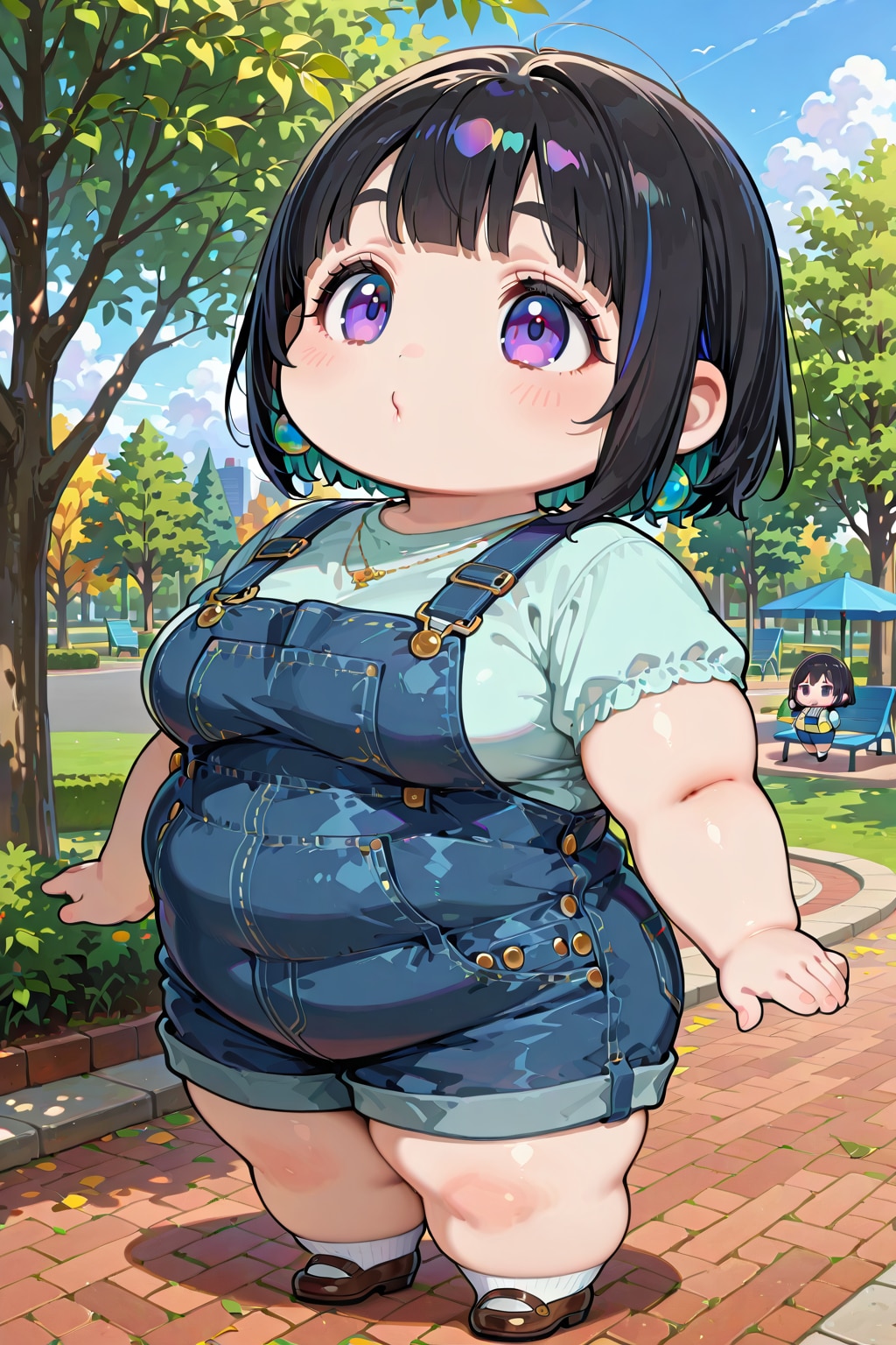 ちびキャラが公園を歩く | の人気AIイラスト・グラビア