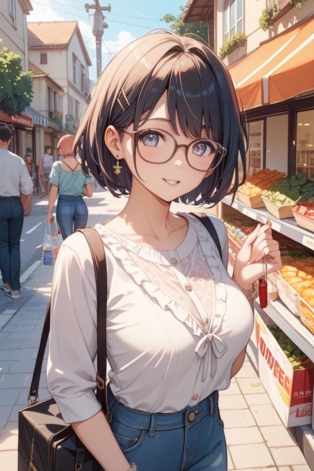 買い物中は人妻