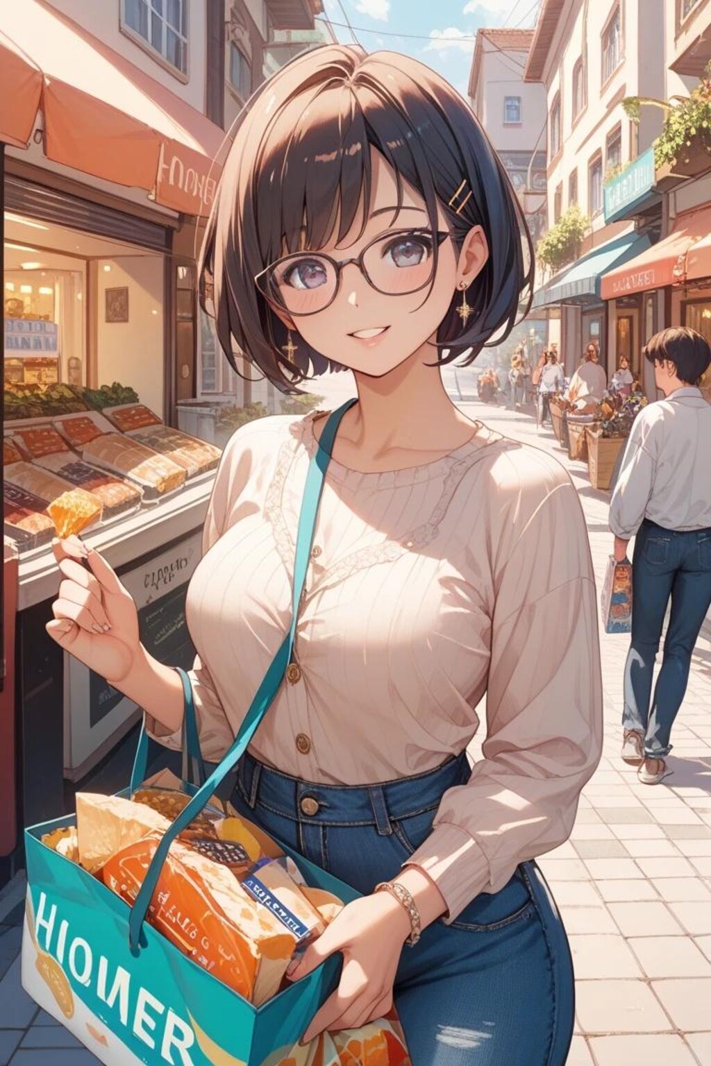 買い物中は人妻