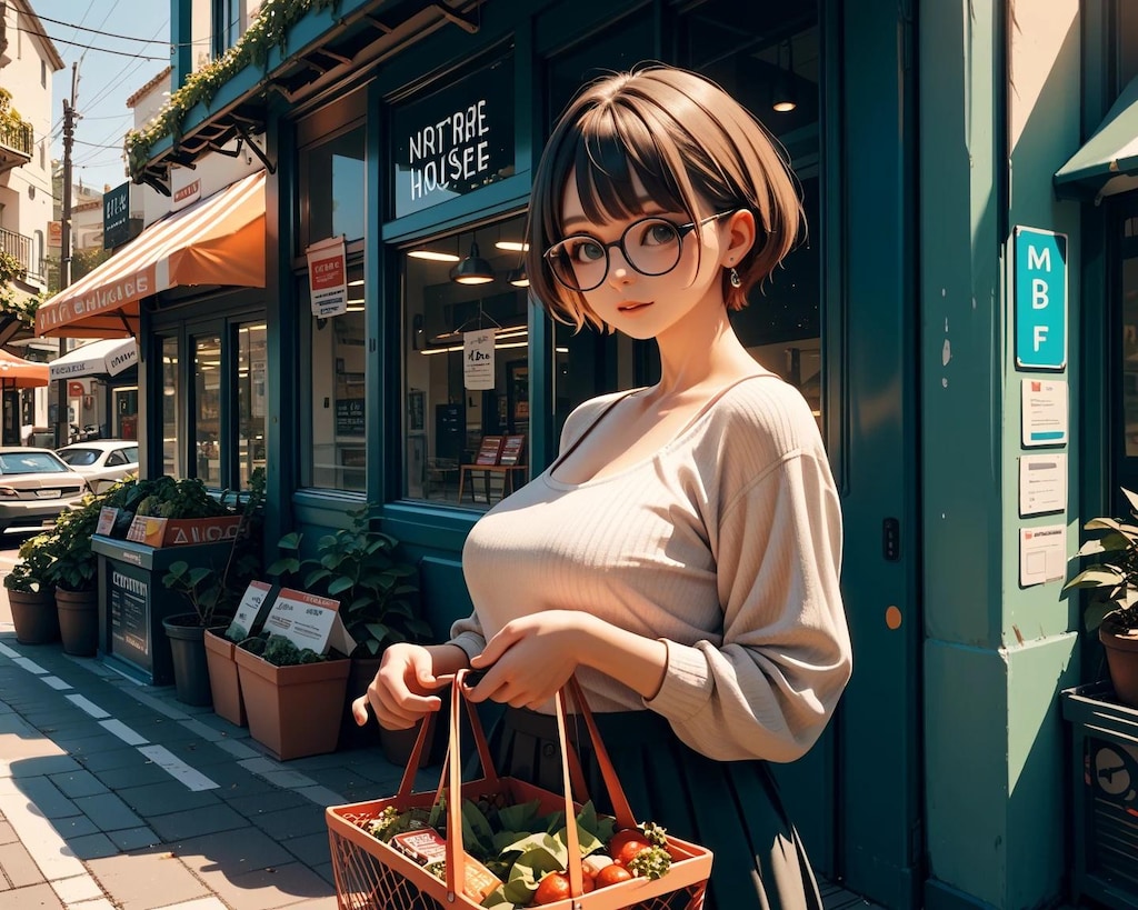 買い物中は人妻