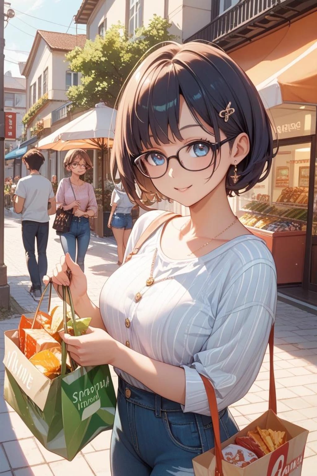 買い物中は人妻