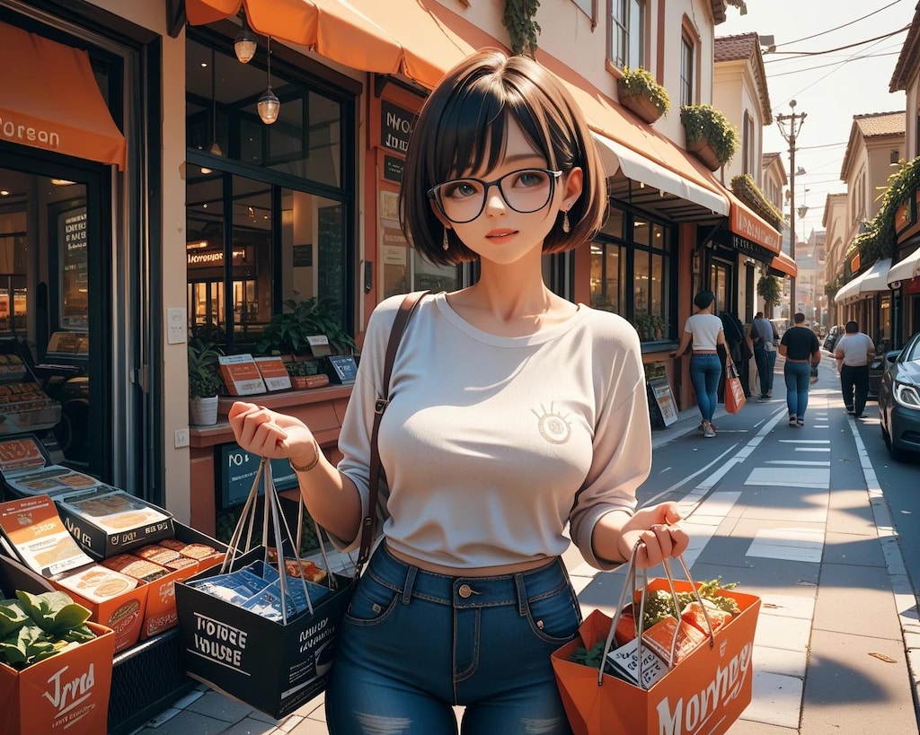 買い物中は人妻