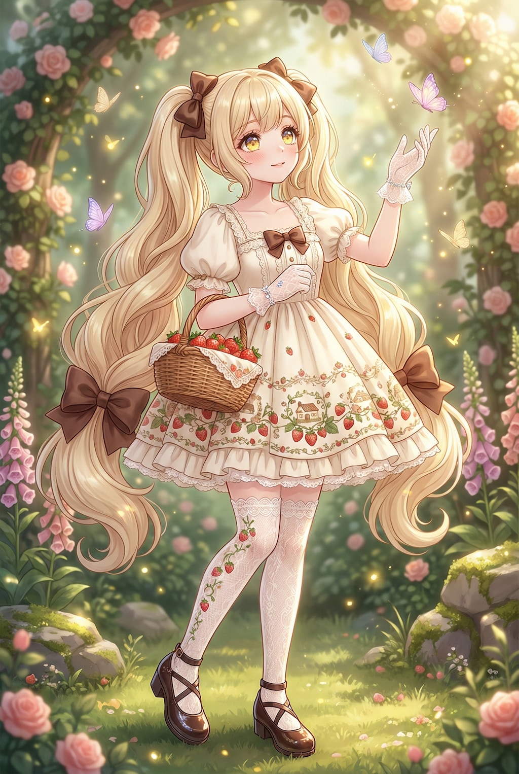 苺園に誘う金髪の姫