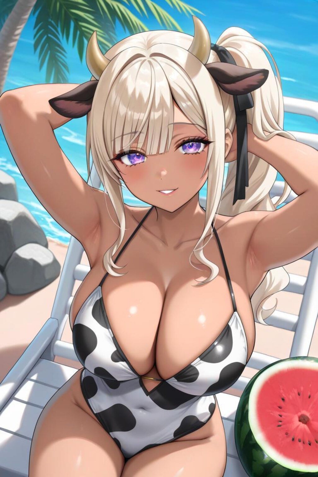 耳もスイカの牛娘(笑)