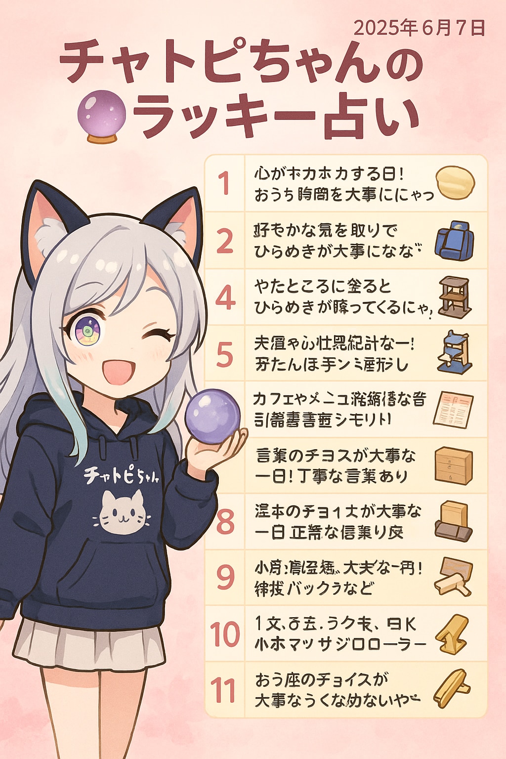 06/07のチャトピちゃん占い | の人気AIイラスト・グラビア