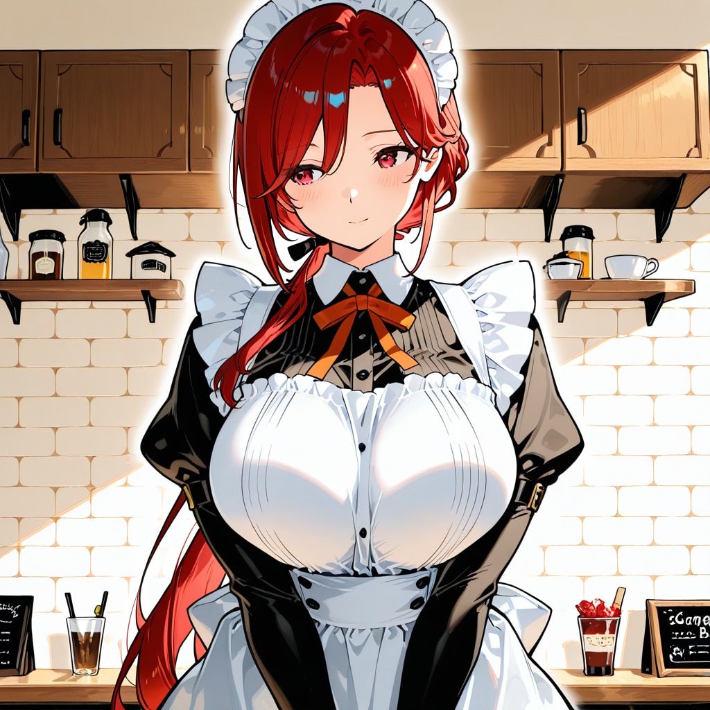 低めポニーテールの仕事モード