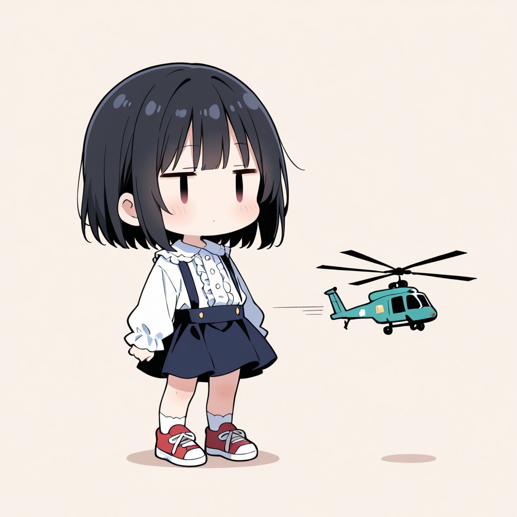 ヘリコプターを見た