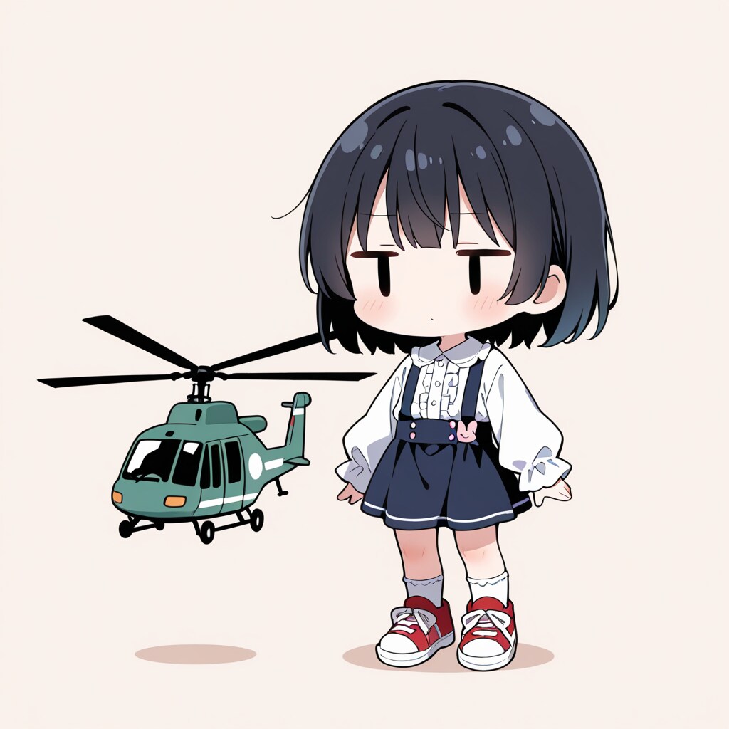 ヘリコプターを見た