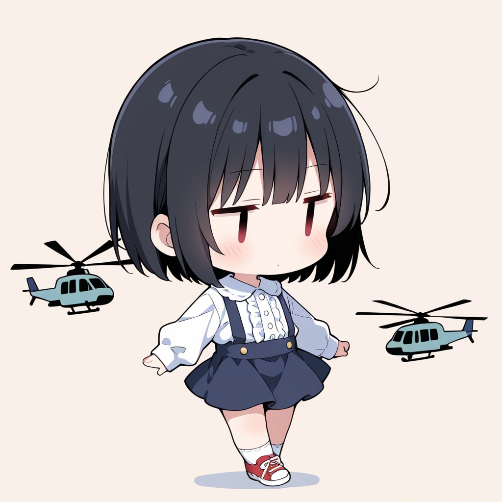ヘリコプターを見た