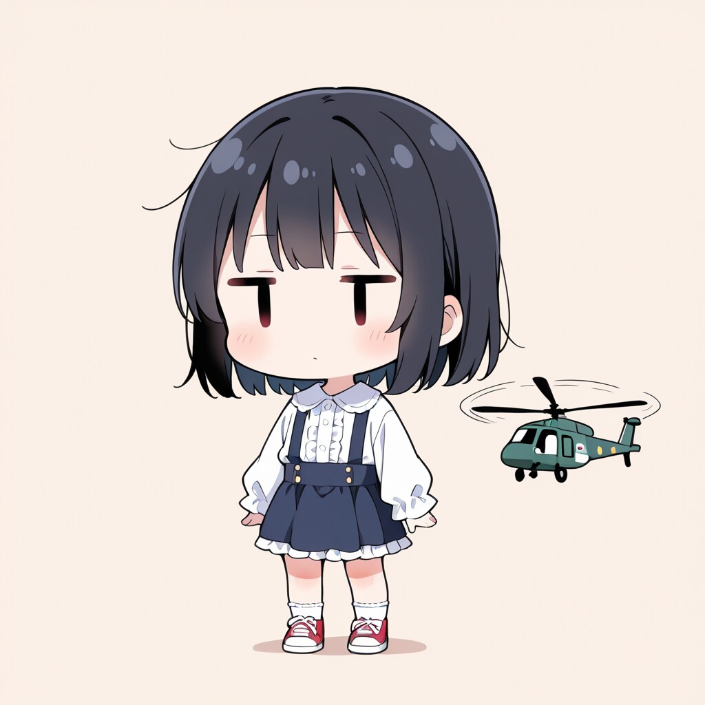 ヘリコプターを見た