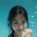 可愛い水着女子とプールデート 3枚目