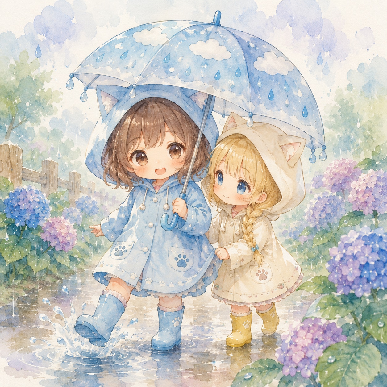 雨の日のおでかけ🐾