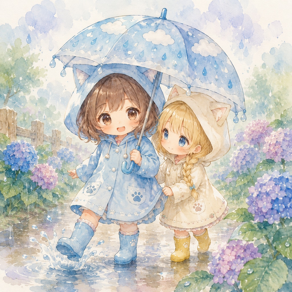 雨の日のおでかけ🐾