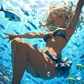 水中ビキニ　つばき 3枚目