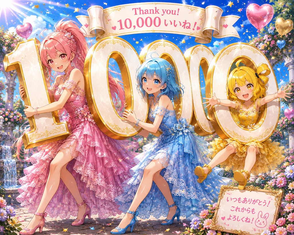 10,000いいね、有難うございます！