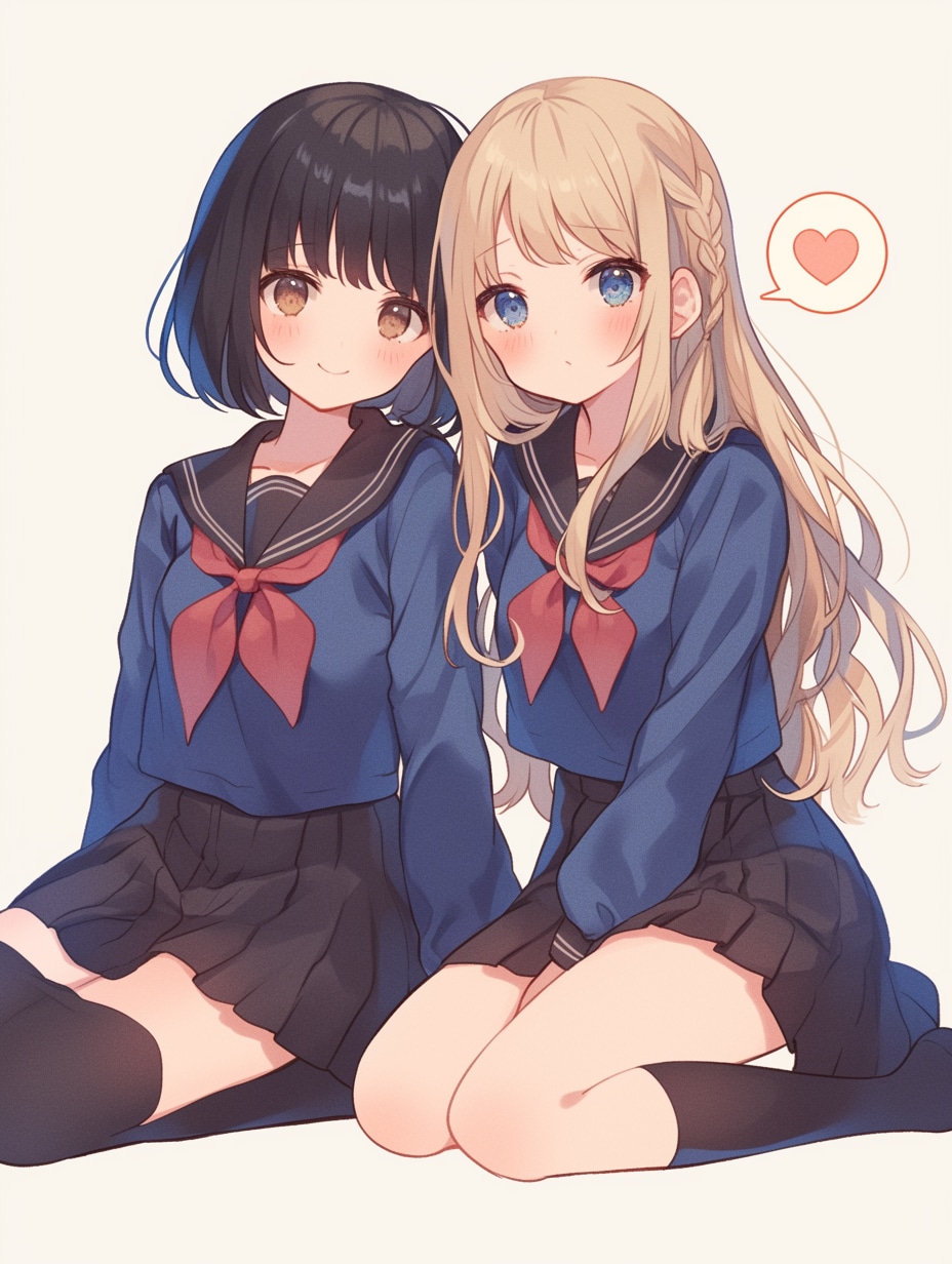 二人のJK167 | の人気AIイラスト・グラビア