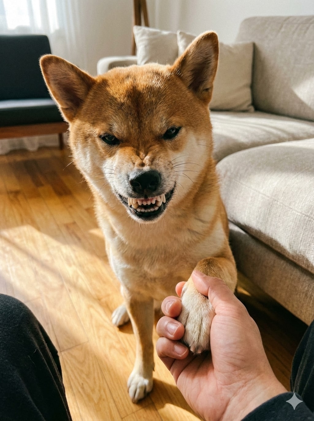 お手にがうがう