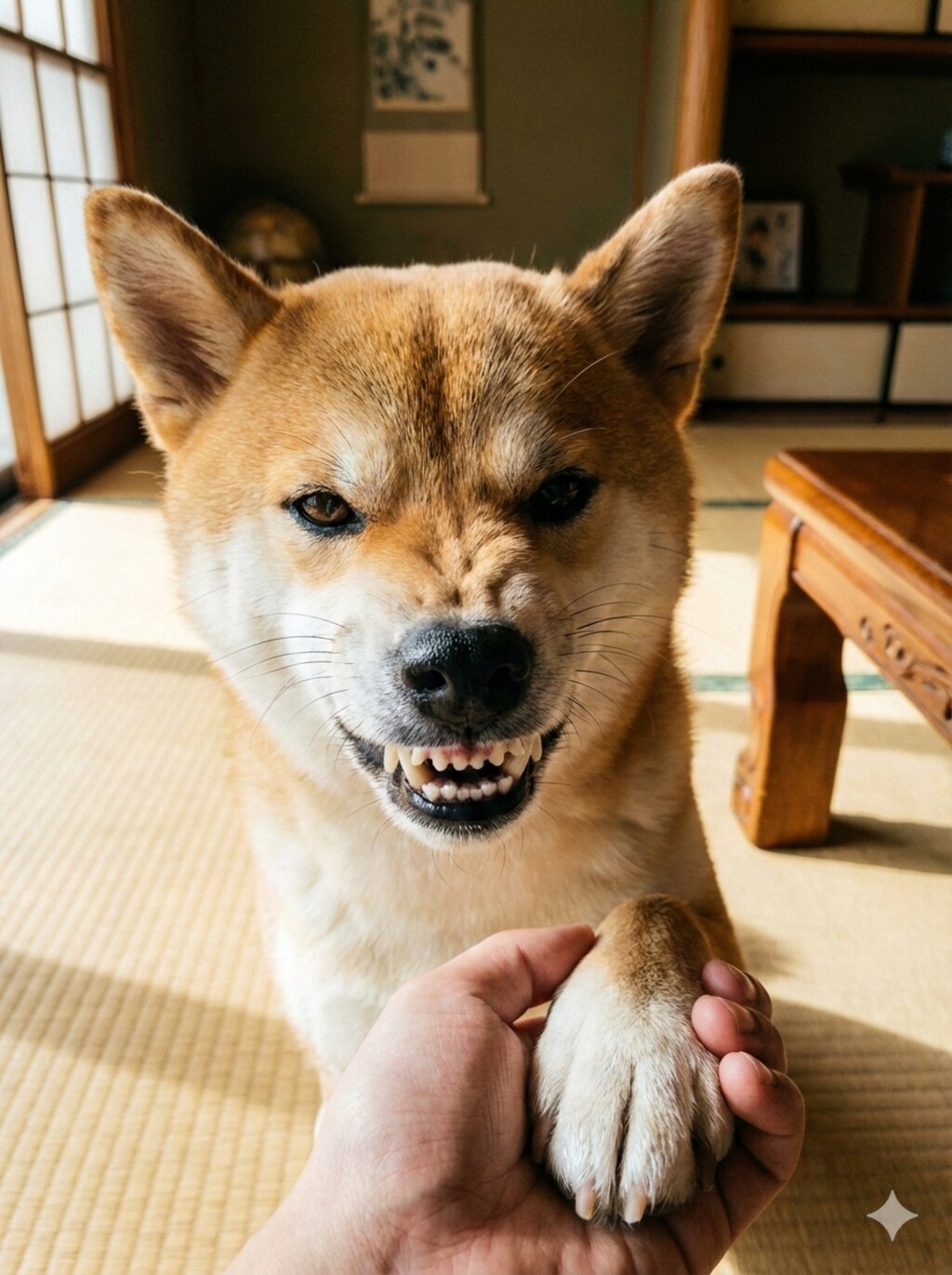 お手にがうがう