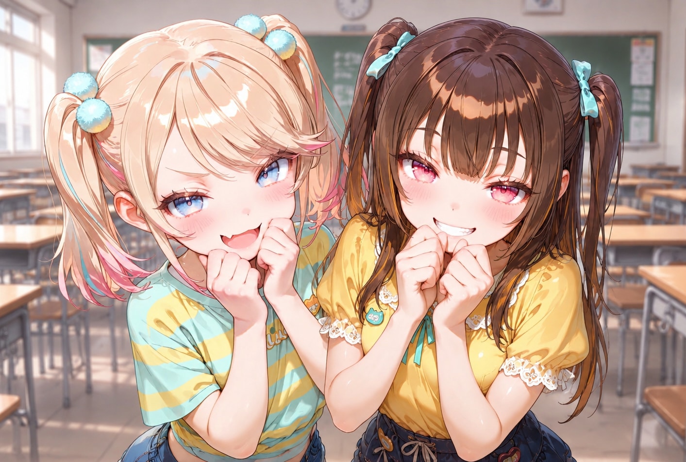 あかねちゃんとツーショット♡ | の人気AIイラスト・グラビア