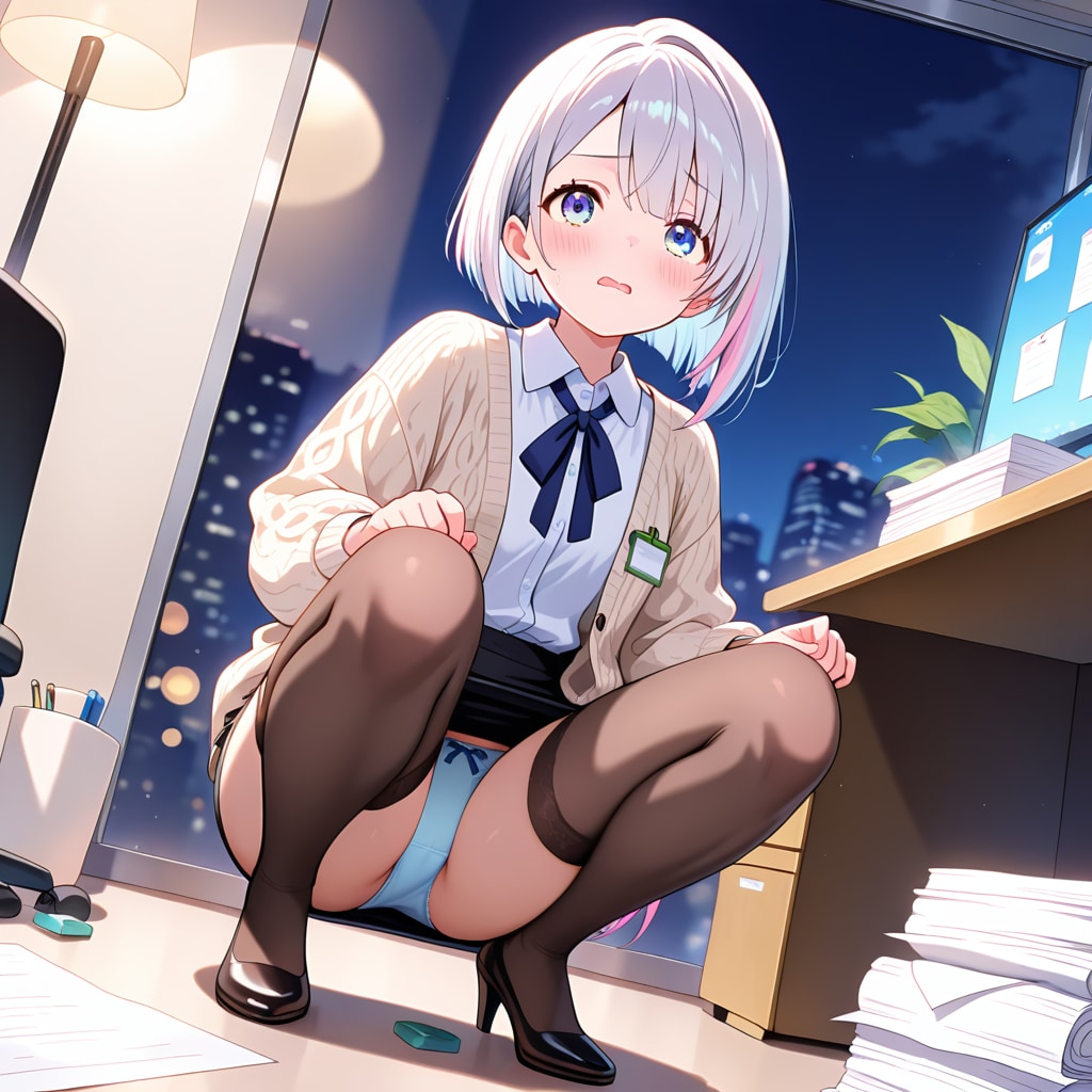 残業中の新人ちゃん♡
