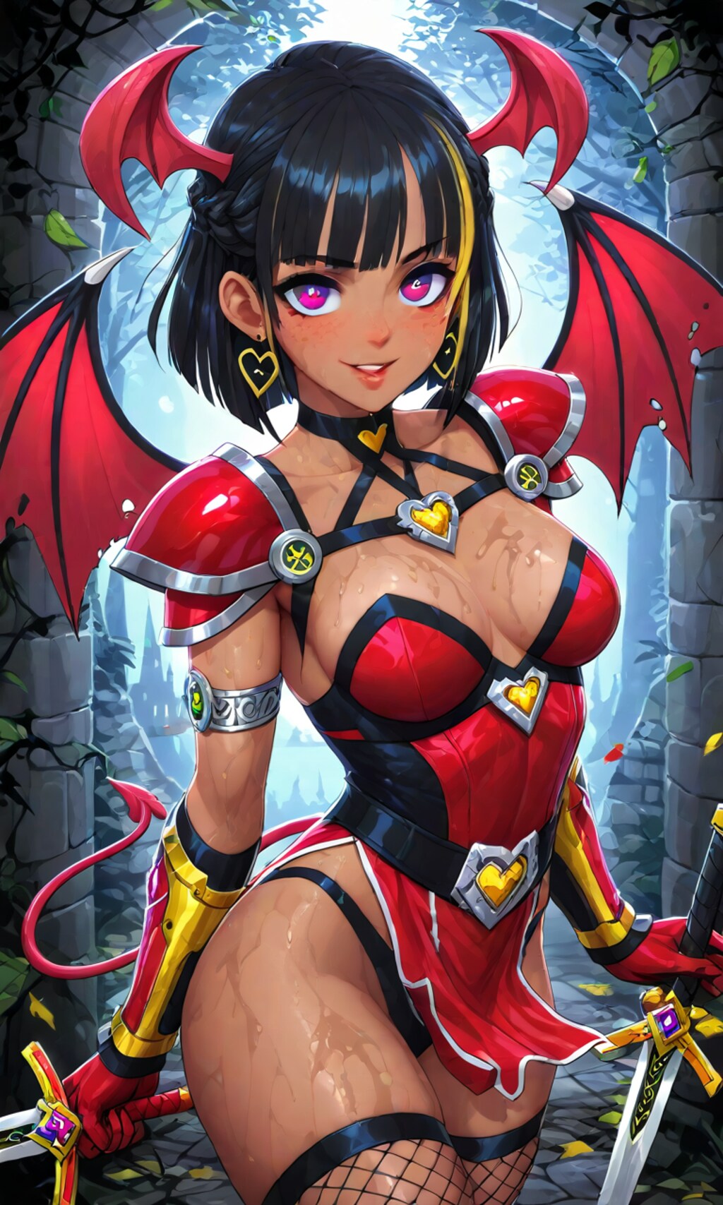 スタイリッシュな褐色サキュバス