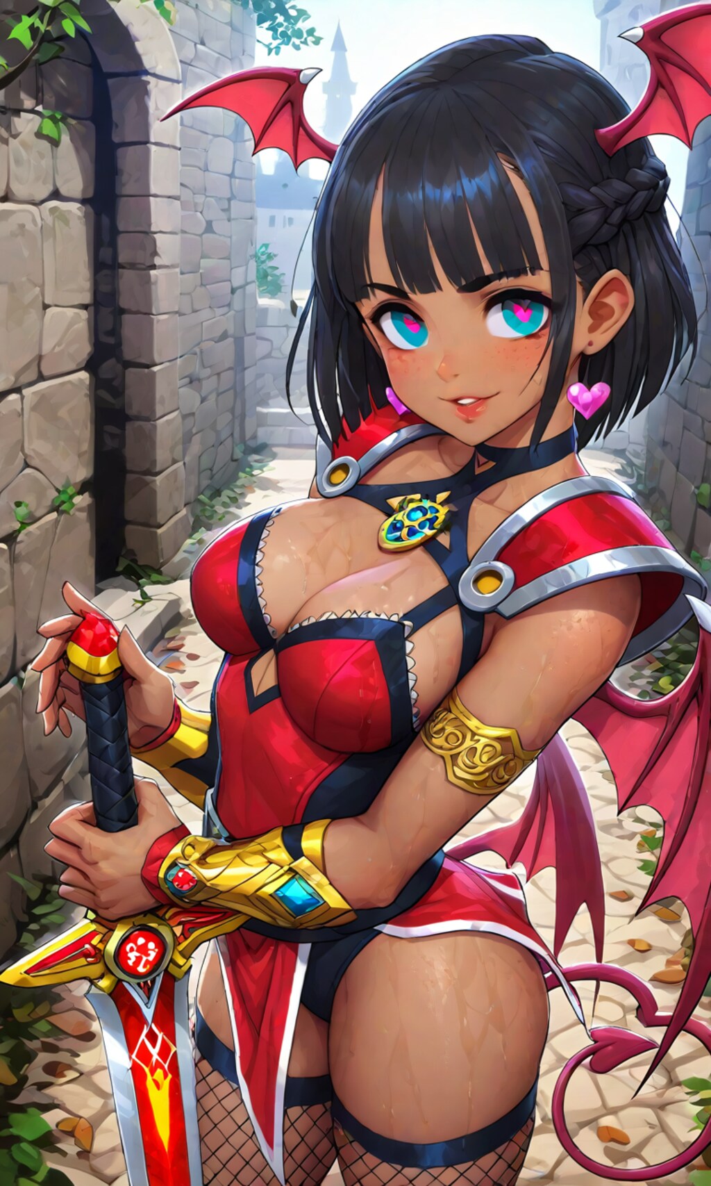 スタイリッシュな褐色サキュバス