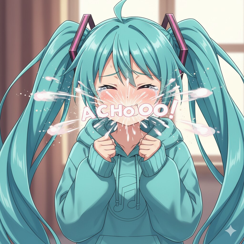 (>o<)=3はくちゅん