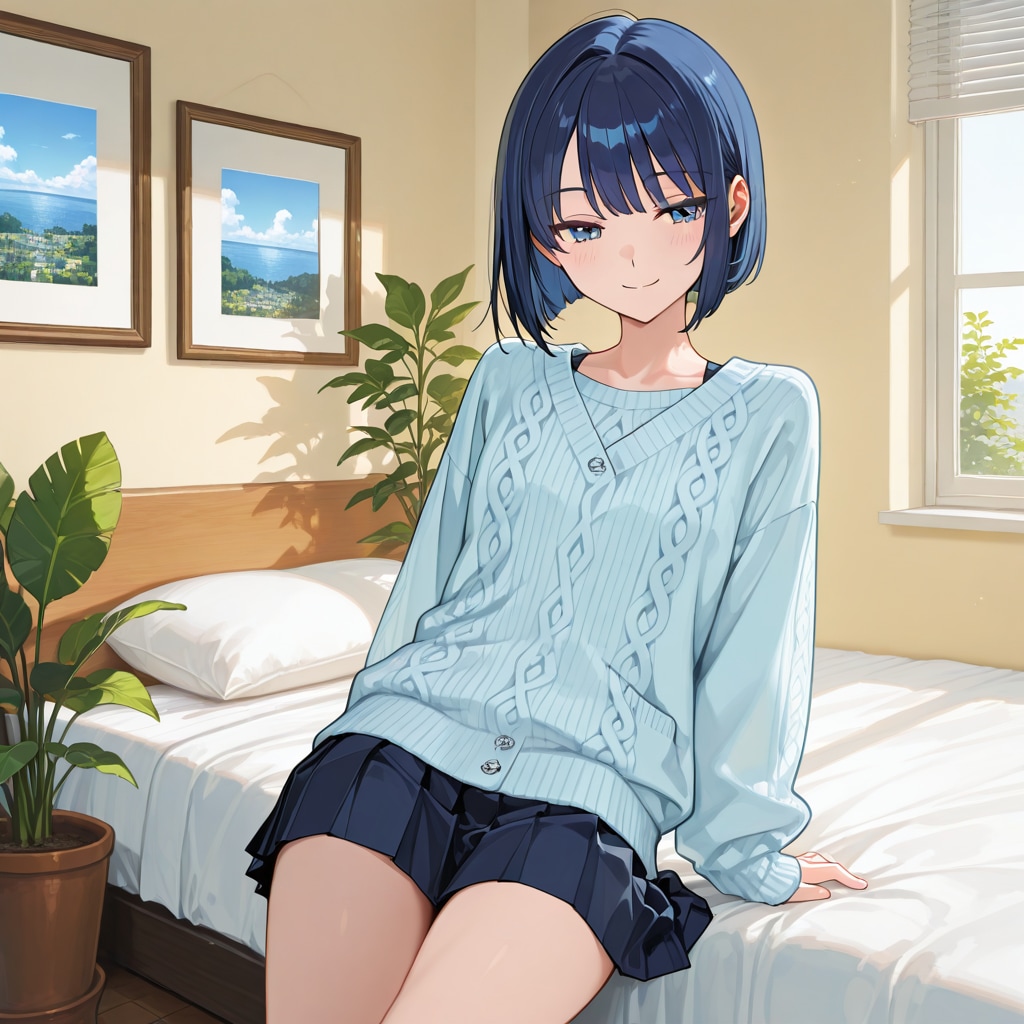 来客に見せる、私の今 | の人気AIイラスト・グラビア