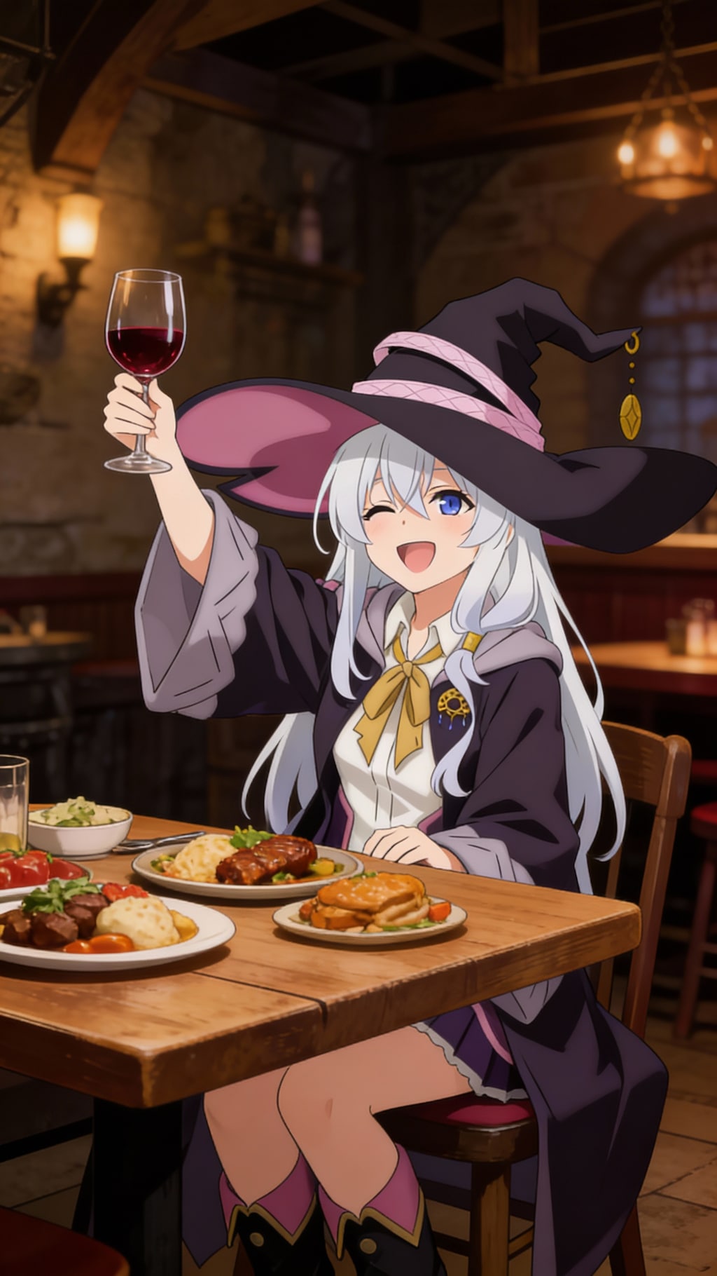 灰の魔女様、酒場で乾杯