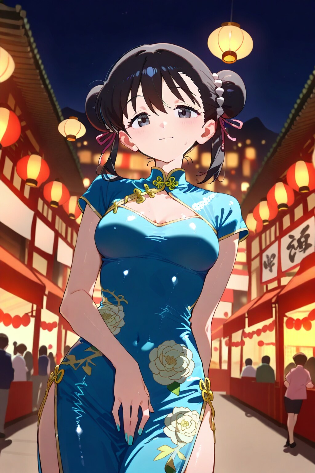 アクアブルーチャイナドレス嬢　BUTTER版